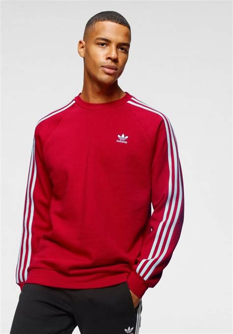 adidas sweatshirt schwarz rote streifen auf dem ärmeln|adicolor Classics 3.